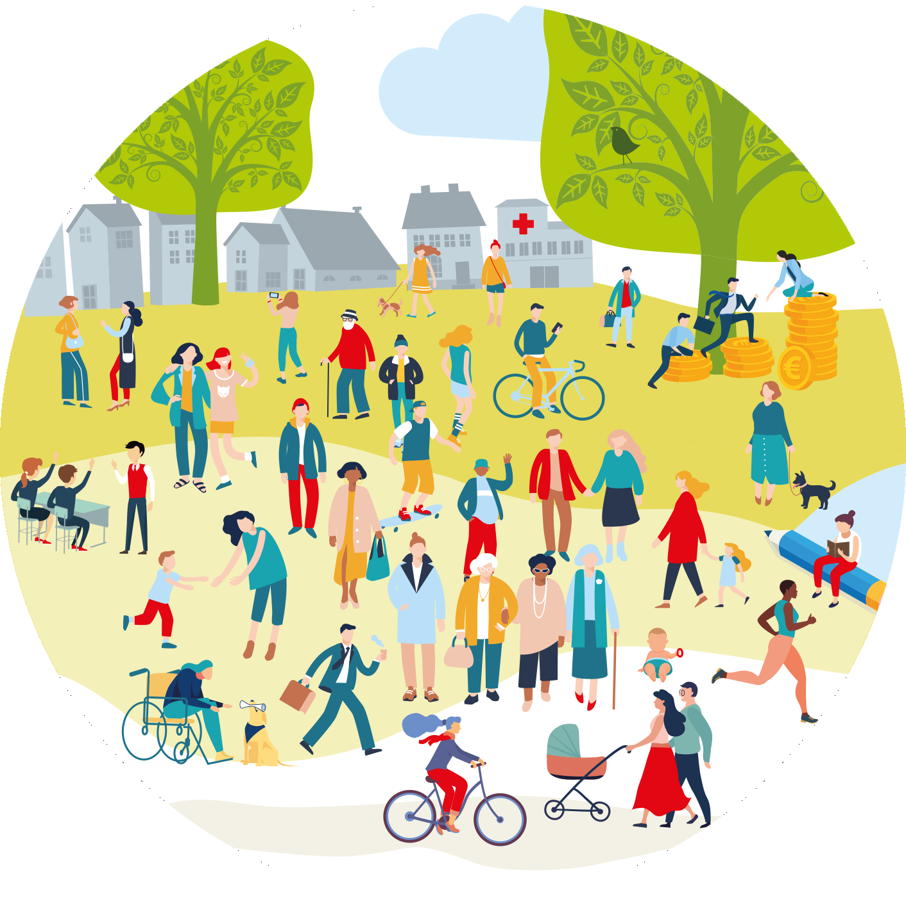 Afbeelding van een Cirkel met mensen