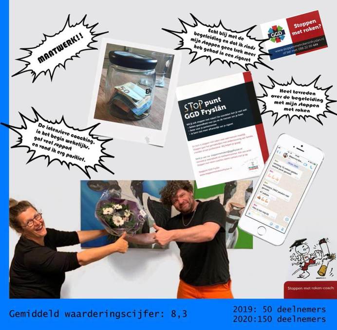 Links op foto Akke Hofstede, projectleider Rookvrije Generatie Fryslân