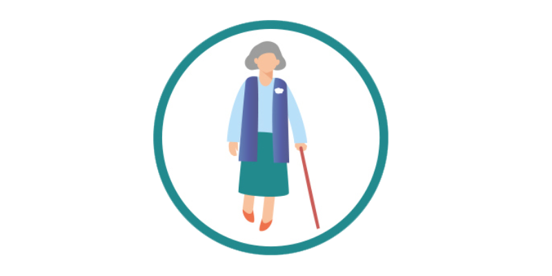 Icoon van de ketenaanpak Valpreventie