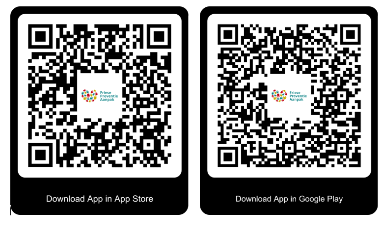 Afbeelding van QR codes die naar ons Samenwerkingsplatform leiden